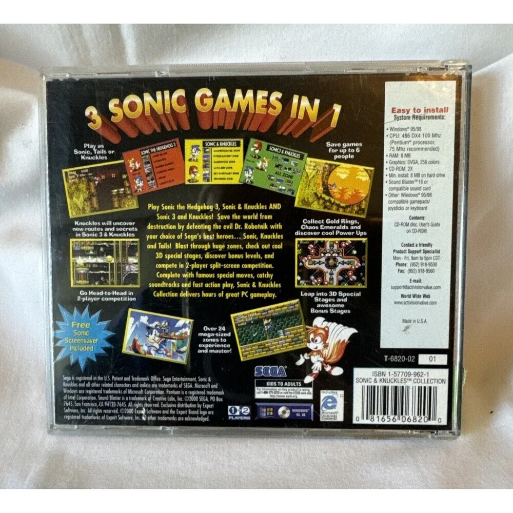 Sonic & Knuckles Collection Windows PC CD-ROM Sega PC Collection